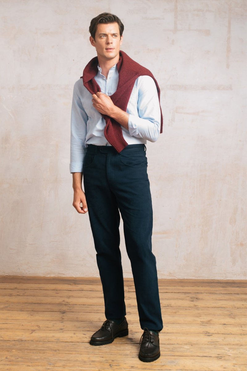 Yarmouth Oilskins - The Admiralty Shirt - Grandad Collar - Cotton - White L