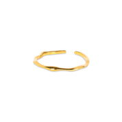 Bamboo Gold Stacking Ring (adjustable)