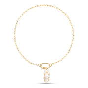 Amadeus Daphne Gold Paperclip Chain Necklace With Barnacle Pendant