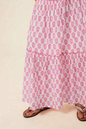 Bea Skirt | Geranium White/Pink