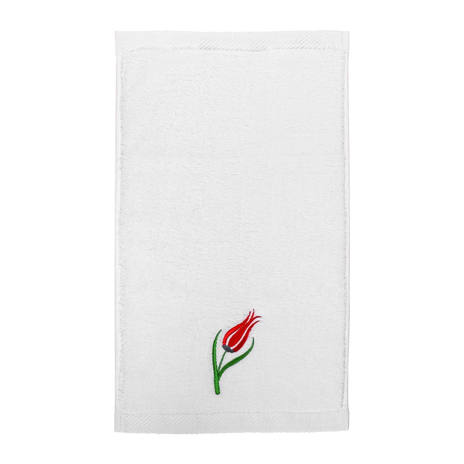 Tulip Embroidery Hand Towel