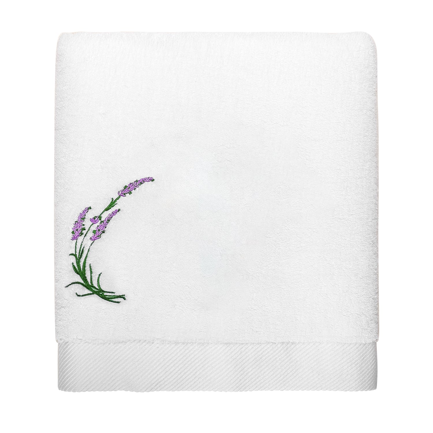 Lavender Embroidery Bath Towel