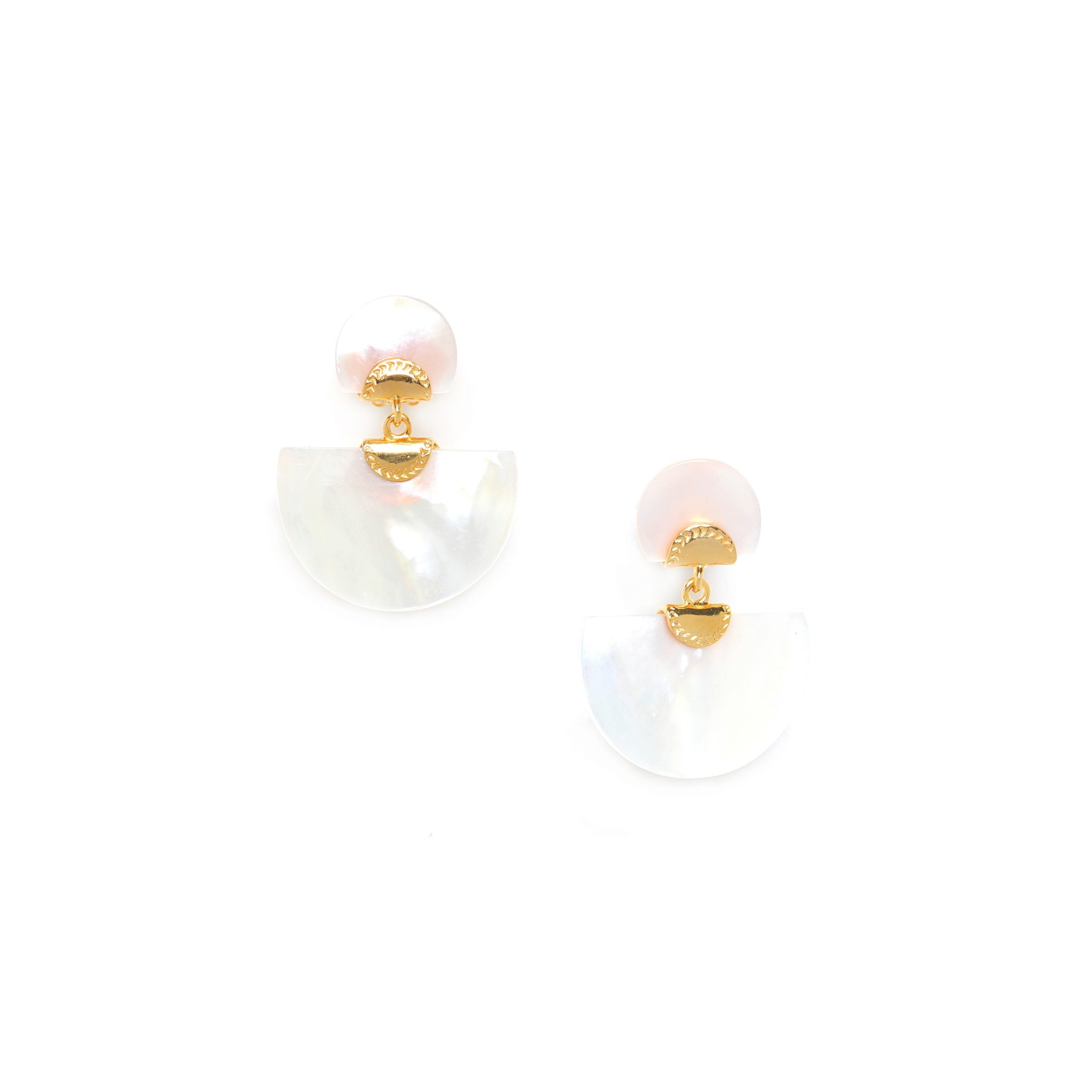 Franck Herval Maria Mother Of Pearl Clip Earrings