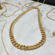 18ct Gold Plated Miami Chain Necklace