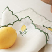 Lemon Embroidery Linen Napkins (Set of 2)