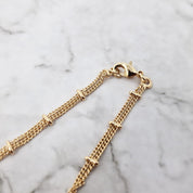 18ct Gold Vermeil Double Chain Necklace