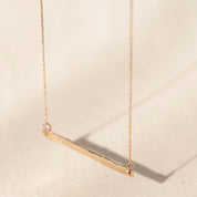 9ct Personalised Gold Molten Bar Necklace