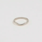 9ct White Gold Curved Nesting Wedding Ring