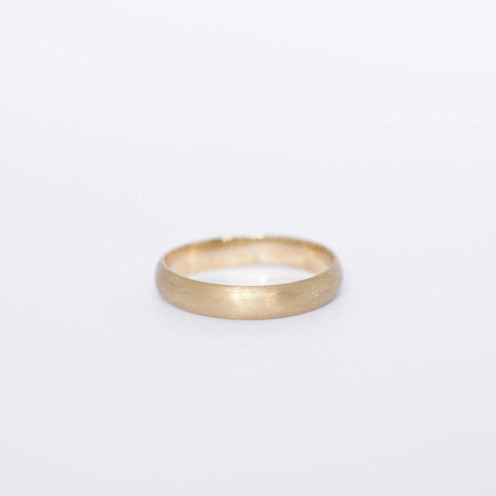 9ct Yellow Gold Frosted Light Wedding Ring