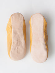 Moroccan Babouche Sequin Slippers, Mustard