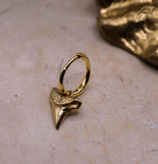 Shark Tooth Earring- Solid Gold