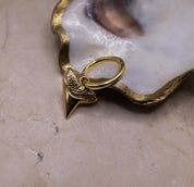 Shark Tooth Earring- Solid Gold