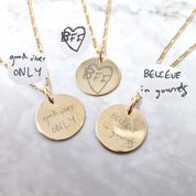 18ct Gold Vermeil Plated Actual Kids Drawing Necklace