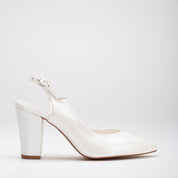 Emma - Ivory Slingback Shoes