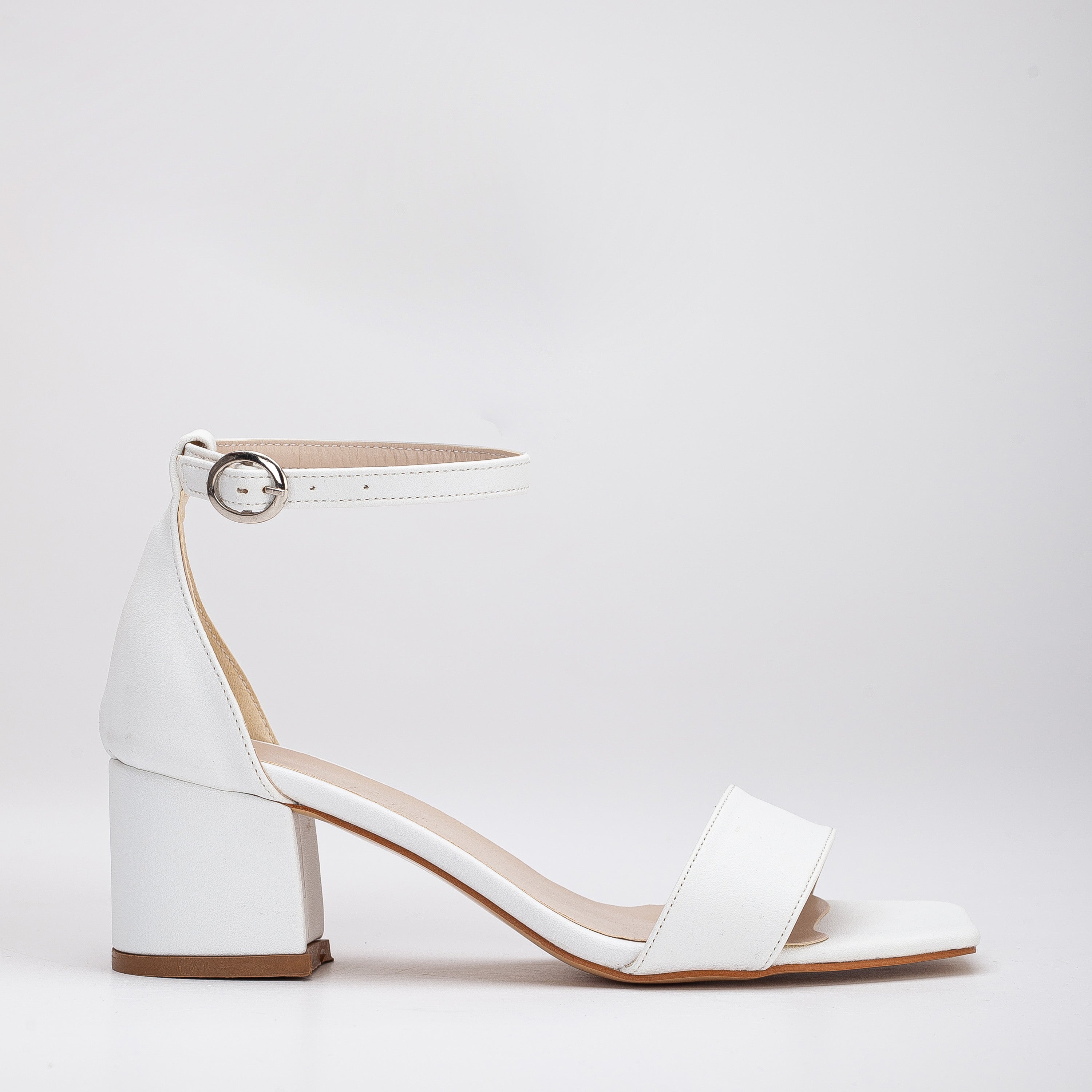 Iva - White Low Heel