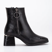 Esme - Black Patent Ankle Boots