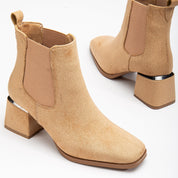 Delilah - Mustard Yellow Ankle Boots