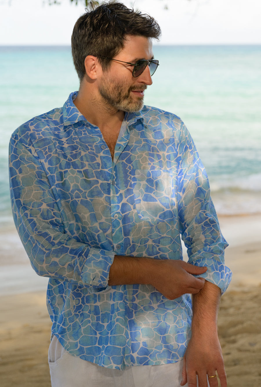 A La Mode 100% European Linen Shirt for Men : : Clothing &  Accessories