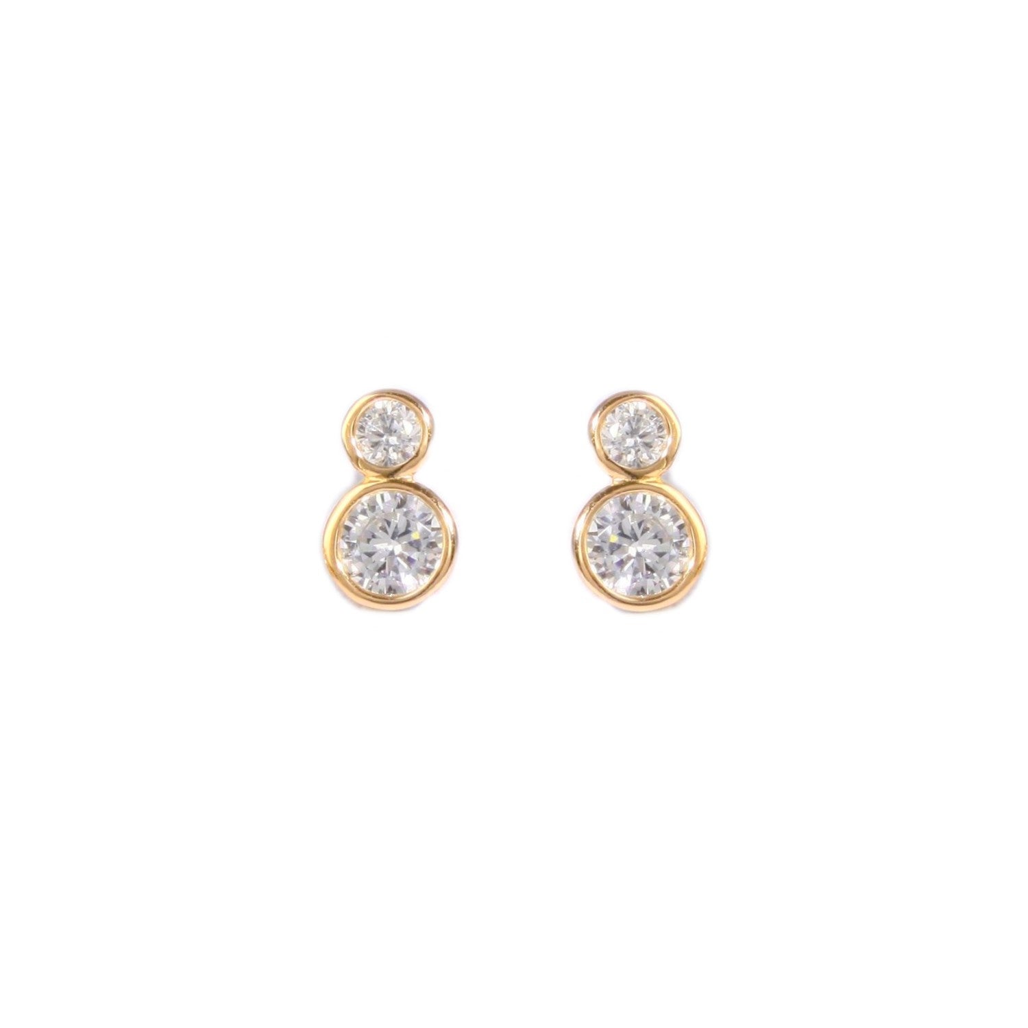 Circinius Double Diamond Stud Earrings