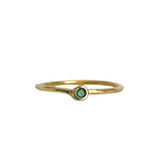 Disco Dot Gemstone Ring: Diamond, Sapphire, Ruby or Emerald