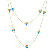 Disco Dots Tiny Trio Double Layer Station Necklace
