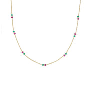 Disco Dots Double Dot Station Necklace