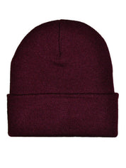 Embroidered Logo Beanie - Bordeaux