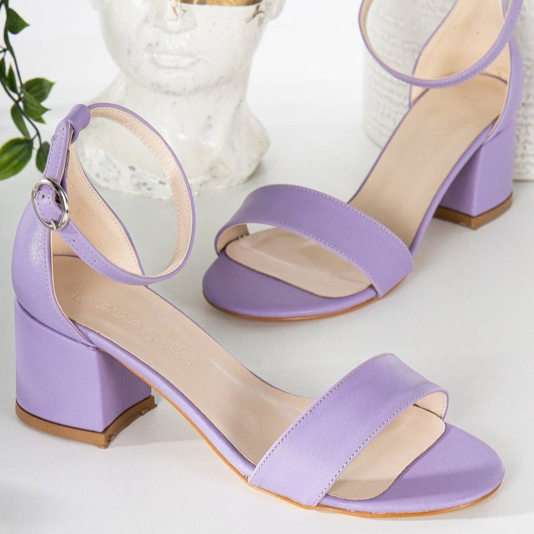 Ella - Lavender Low Heels