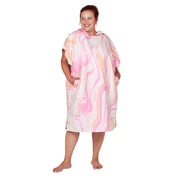 Dock & Bay Adult Poncho - Marble - Peach Melba