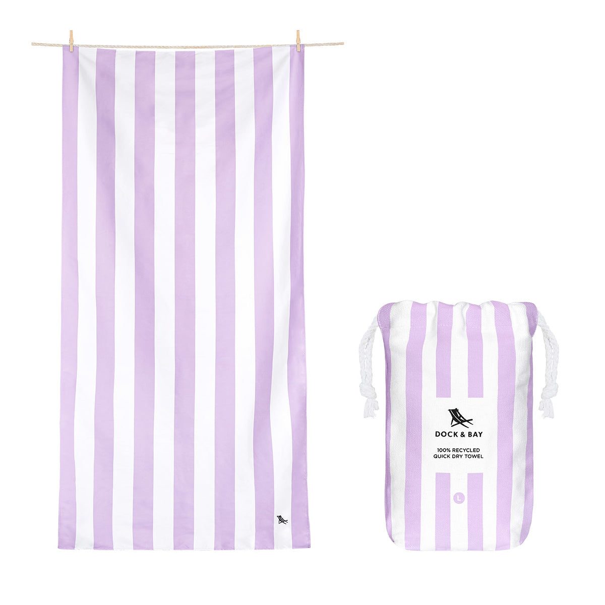 Dock & Bay Beach Towels - Cabana - Lombok Lilac