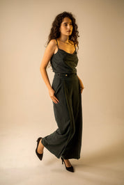 Teal Cowl Camisole Top