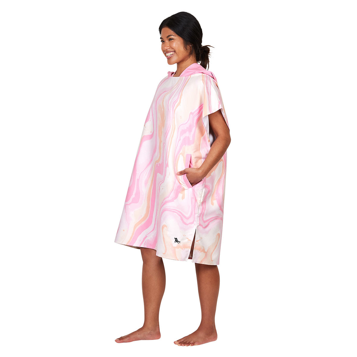 Dock & Bay Adult Poncho - Marble - Peach Melba