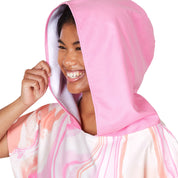 Dock & Bay Adult Poncho - Marble - Peach Melba