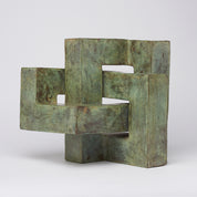 Patinated Endless Knot Cubist Sculpture Large