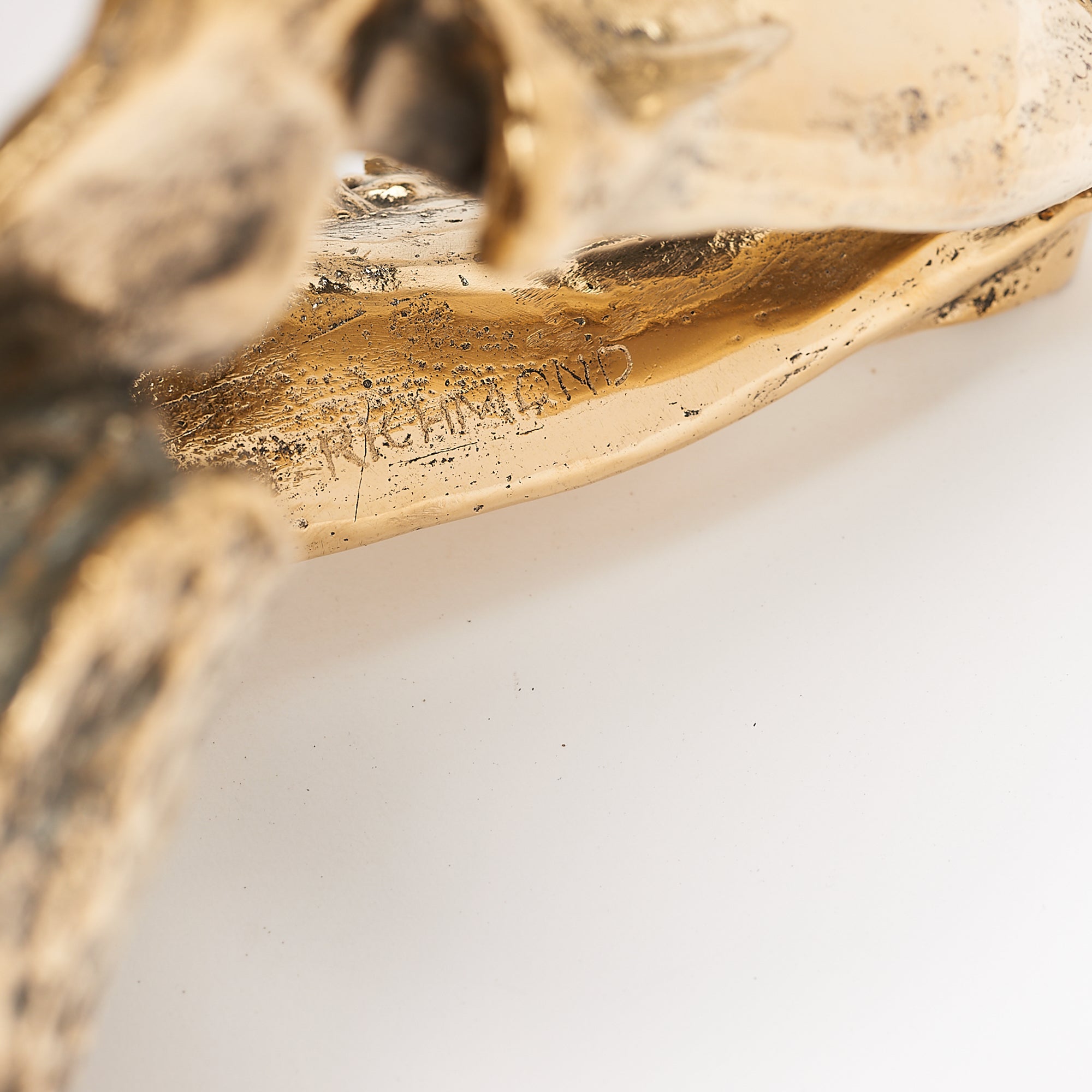 Polished Bronze Rustic Sabertooth Tiger