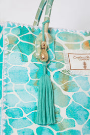 AQUA PEBBLES BARBADOS BEACH BAG