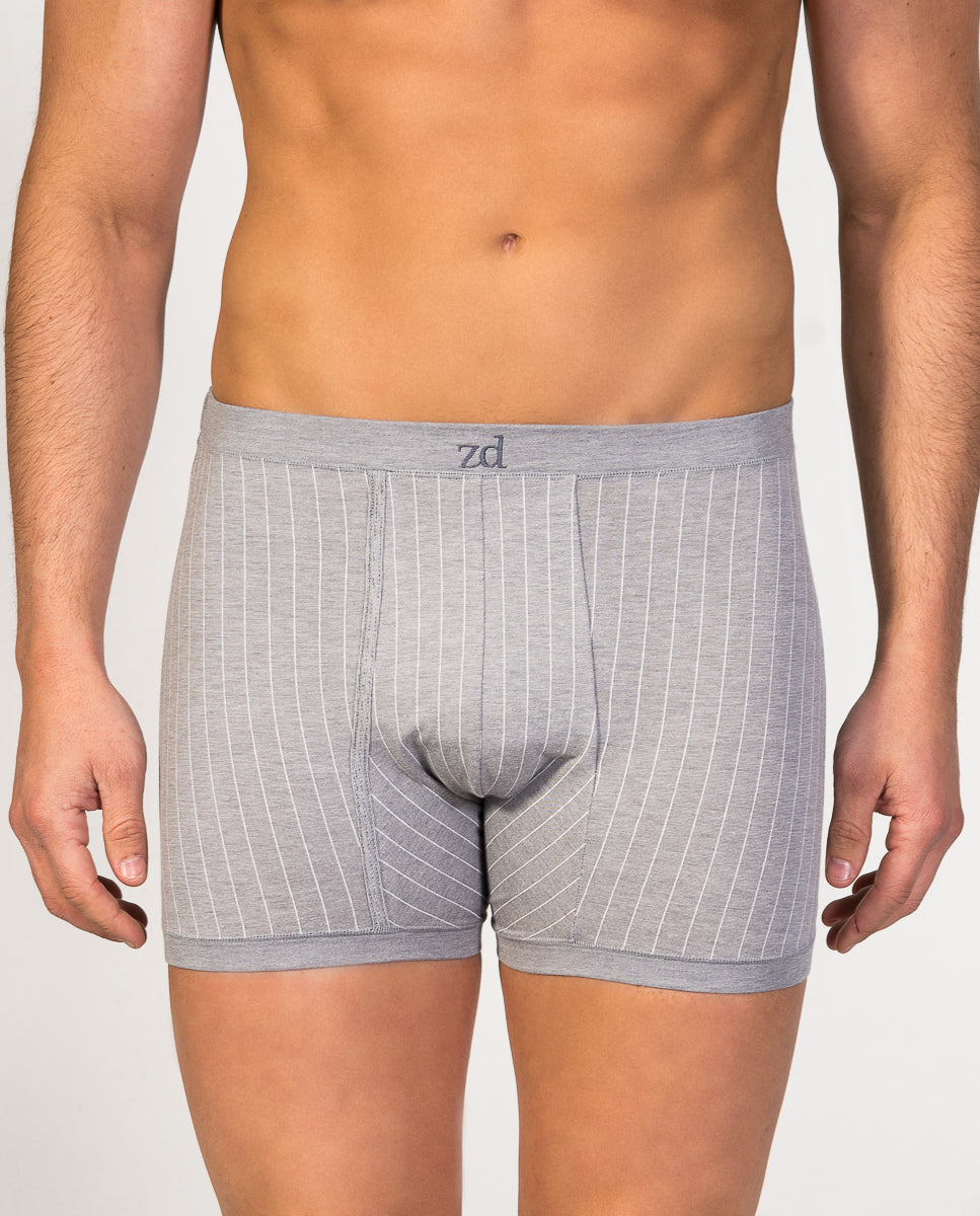 Helios Pinstriped Fly Front Boxer Egyptian Cotton