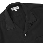 Tencel Cuban Collar Shirt - Black