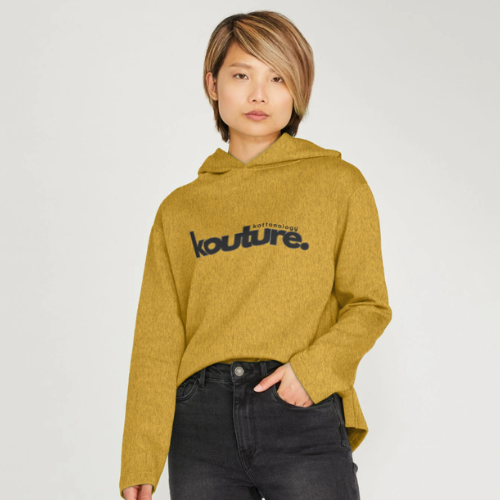 Womens Recycled Organic Cotton Kottonology Relaxed-Fit Hoodie in Black