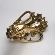 Sumatran Tiger Skull in Polished Bronze