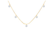 Rising Star Diamond Dangle Station Necklace