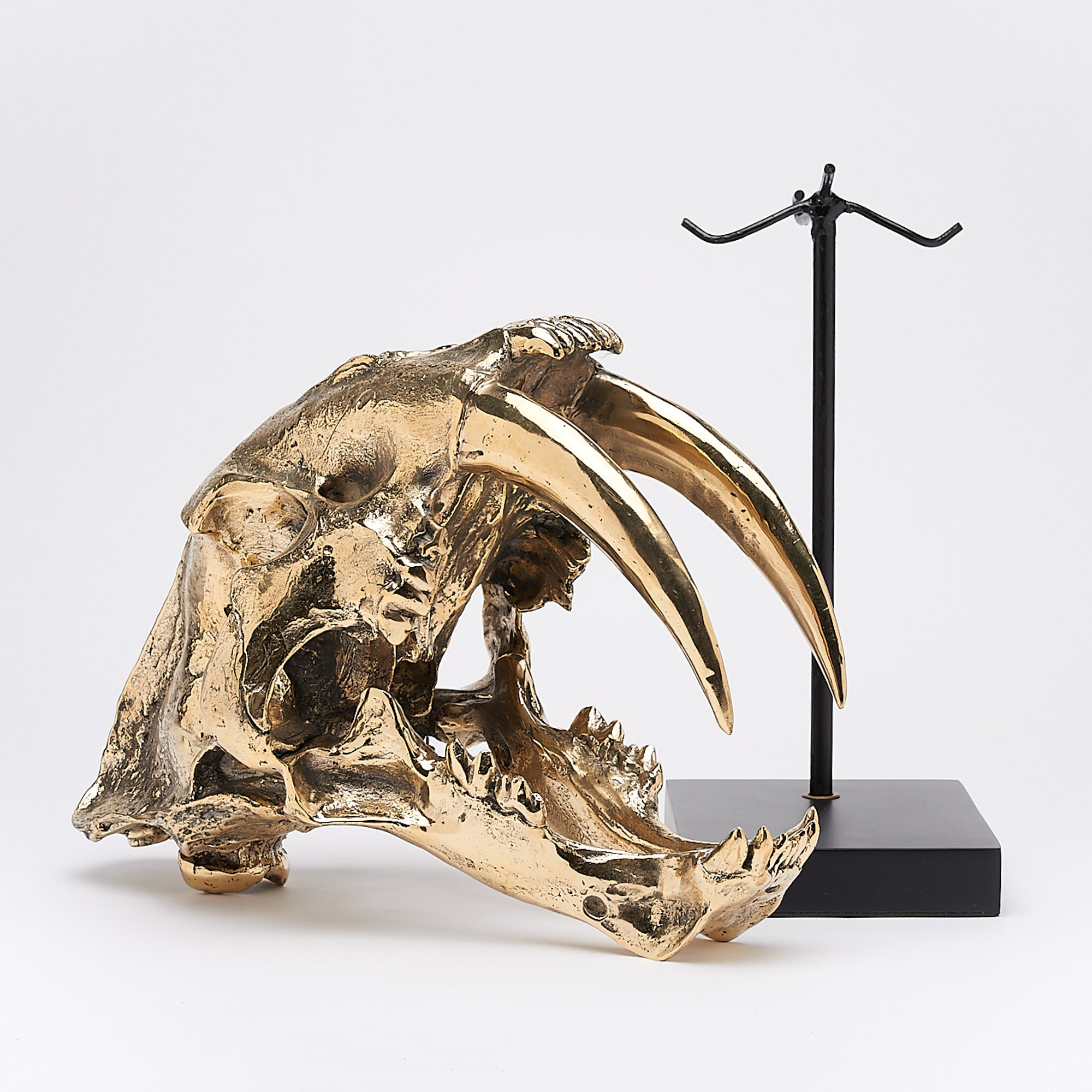 Polished Bronze Rustic Sabertooth Tiger