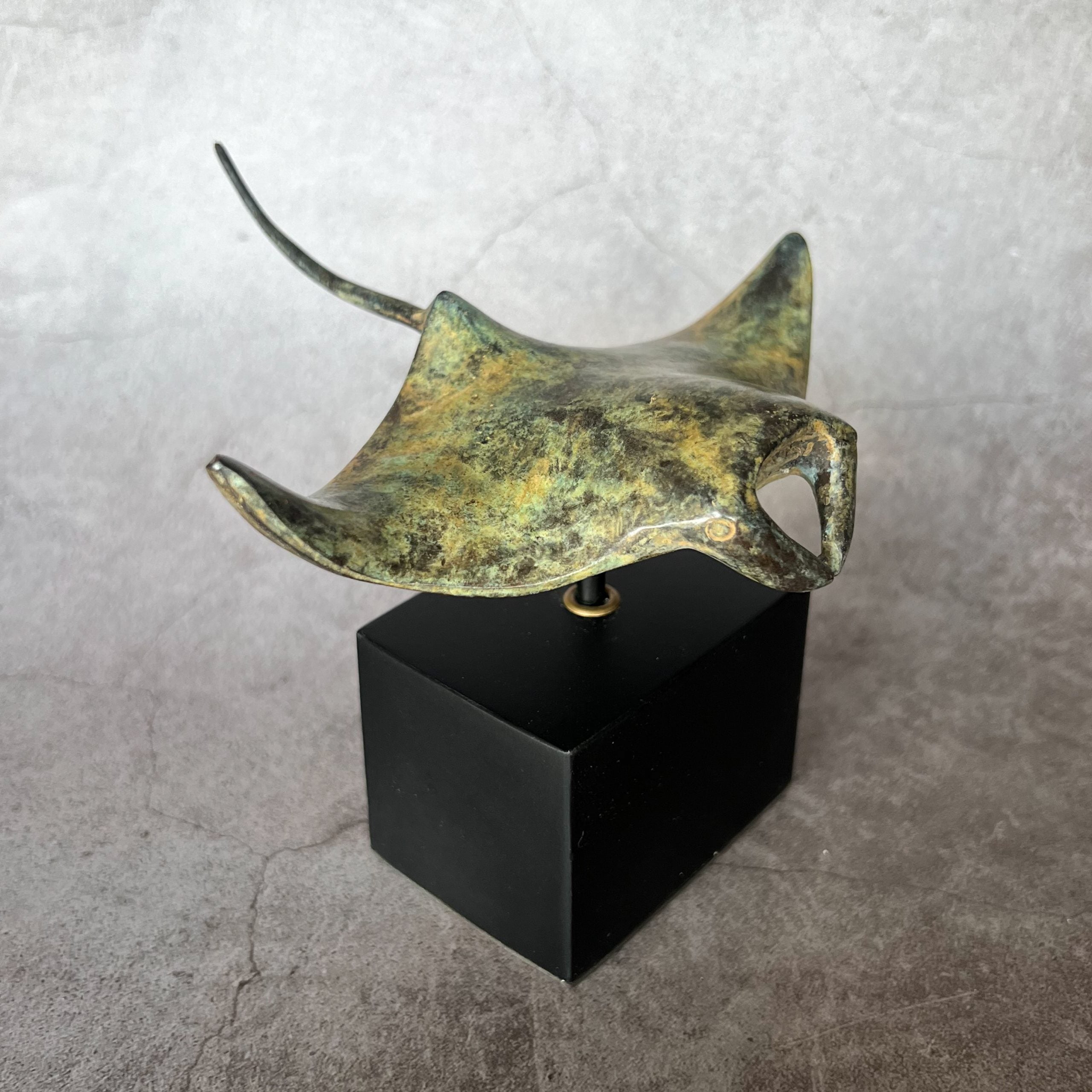 Manta Ray in Patinated Bronze, Small