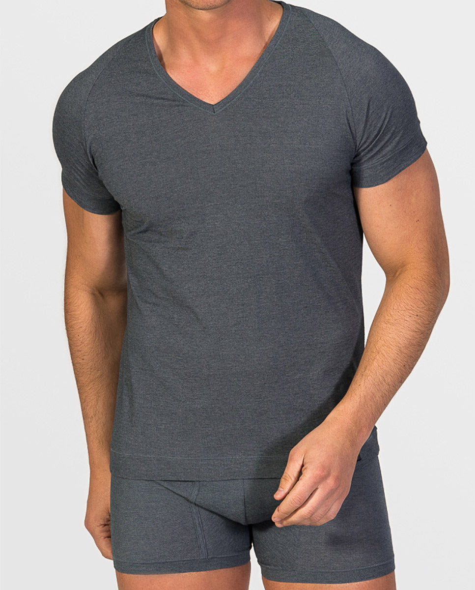Ranglan V-Neck Undershirt Egyptian Cotton