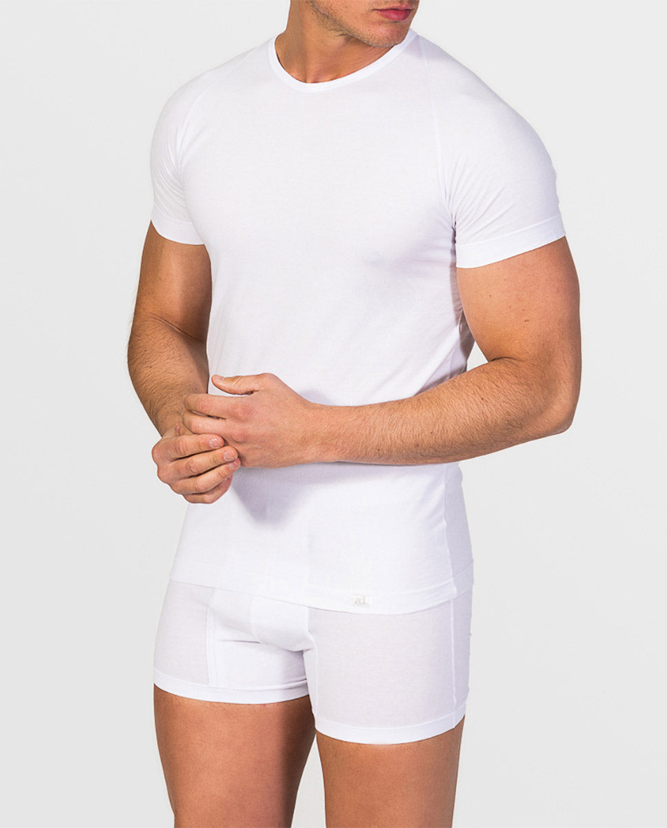 Crew Neck Undershirt Egyptian Cotton