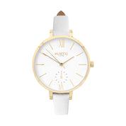 Amalfi Petite Stainless Steel Watch Gold, White & Gold