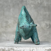 Patinated Charging American Bison