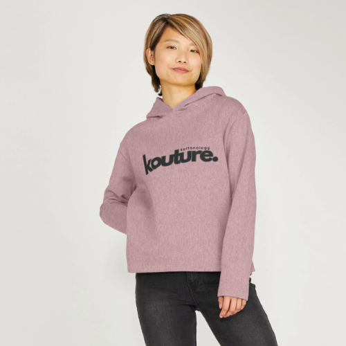 Womens Recycled Organic Cotton Kottonology Relaxed-Fit Hoodie in Sunset Pink