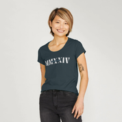 Navy Scoop Neck T-Shirt