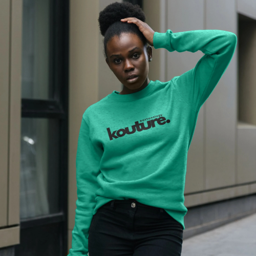 Recycled, 100% Organic Kottonology Kouture Sweatshirt in Seagrass Green